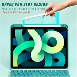 Teclado Funda con Ratón para iPad Pro 11 Pulgada 2022/2021/2020/2018 (4ª/3ª/2ª/1ª Gen), Español QWERTY Teclado Retroiluminado Trackpad Desmontable Inalámbrico, Verde Oscuro Con Retroiluminación - Imagen 4