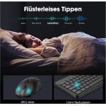 KOORUI Teclado y ratón inalámbricos, silencioso, teclado de ratón QWERTZ con 12 teclas de función de 2,4 GHz, juego de ratón para Windows, MacOS, Linux Negro - Imagen 6