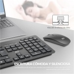 Rii RK106 Pack Teclado y Ratón inalámbrico,Combo Teclado y Raton Inalámbricos Español,Silencioso Teclado de tamaño Completo ergonónimo para PC/Laptop/Windows - Imagen 3