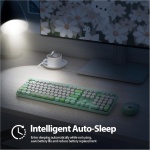 SOLIDEE Combo de ratón y Teclado inalámbricos,104 Teclas Teclado Estilo máquina de Escribir,2.4GHz Teclado de Máquina de Escribir de Teclas Redondas con Teclado Numérico(Americano QWERTY)(Bear Green) - Imagen 6
