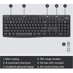 Logitech MK295 Combo de Ratón y Teclado Inalámbricos, Disposición QWERTY Inglés Reino Unido, Black - Imagen 6