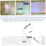 BELLIFFY 1 Juego Conjunto De Botones del Mouse Ratón De Teclado para Jugador Auriculares Inalámbricos para Juegos Ratón Inalámbrico De La Computadora Teclado Iluminado Abs - Imagen 6