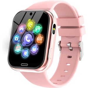 Lylica Reloj Inteligente Niños - Smartwatch Niño para y Niña con Podómetro, 19 Juegos, Llamadas, SOS, Música, Linterna, Juguetes para niños de 3-12 años Navidad Cumpleaños Regalo (Rosa)