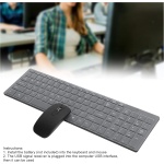 Juego Delgado de Teclado y Mouse inalámbricos, portátil Compacto de 10 m con conexión remota Smart Sleep, combinación de Teclado y Mouse, para PC, Windows, Mac(Negro) - Imagen 4
