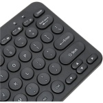 Combinación de Teclado Y Ratón Inalámbricos de 2,4G, Ratón Ergonómico Silencioso de 78 Teclas Y Teclado Redondo Retro para Ordenador Y Portátil(Negro) - Imagen 7
