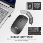 Rii RK106 Pack Teclado y Ratón inalámbrico,Combo Teclado y Raton Inalámbricos Español,Silencioso Teclado de tamaño Completo ergonónimo para PC/Laptop/Windows - Imagen 6
