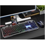 GTOULHH Combo Teclado y Ratón Inalámbrico Teclado con Cable Retroiluminado Teclado For Juegos Teclado LED Fresco Teclado De Computadora PC/Laptops/Ordenador(Black) - Imagen 6