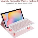 CLALOC Funda con Teclado para Samsung Galaxy Tab S6 Lite 10.4" 2024/2022/2020, Cubierta De Teclado QWERTY Inalámbrico Bluetooth Desmontable Magnético con Soporte para Bolígrafo Y Ratón,Púrpura - Imagen 8