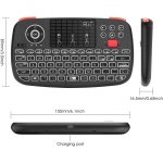 Rii i4 Mini Bluetooth Teclado inalámbrico retroiluminado, 2 en 1 (Bluetooth & Wireless 2.4 GHz), QWERTY español, para iOS, Android,Windows - Imagen 2