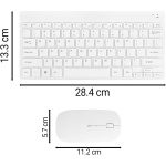 Retoo Juego de Teclado inalámbrico y ratón Compacto de 59 x 113 mm ratón inalámbrico Teclado inalámbrico Gaming Mouse Compacto 285 x 133 mm para PC portátil Ordenador Accesorio QWERTY Layou - Imagen 9