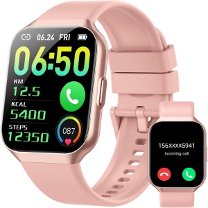 Hendari Reloj Inteligente Mujer Hombre, 1.96"HD Smartwatch Con Notificaciones de mensajes y llamadas Bluetooth,140+ Modos Deportivos IP68 impermeable,Monitor de Ritmo Cardíaco y Sueño para Android iOS