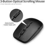 Siig JK-WR0T12-S1 Teclado inalámbrico de 102 Teclas de tamaño estándar con ratón óptico inalámbrico de 3 Botones - Imagen 6