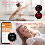 OUKITEL BT60 Reloj Inteligente Mujer - 1,32" HD AMOLED Smartwatch Mujer con Bluetooth 5.2, 100+ Modos Deportivos, DIY Esfera Reloj, Monitor Sueño, Podómetro, 5ATM Impermeable, para Android iOS, Rosa - Imagen 4
