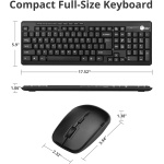 Siig JK-WR0T12-S1 Teclado inalámbrico de 102 Teclas de tamaño estándar con ratón óptico inalámbrico de 3 Botones - Imagen 7