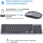 cimetech Pack Teclado compacto Español y Ratón Inalámbricos, Keyboard and Mouse de tamaño Completo para computadora portátil y Escritorio PC con Windows - Imagen 4