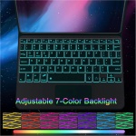 VLEAQC Funda con Teclado y ratón para Samsung Galaxy Tab A8 10,5 Pulgadas 2022, Teclado Bluetooth inalámbrico Desmontable retroiluminado, Panel táctil, con Soporte para bolígrafo,Negro - Imagen 3
