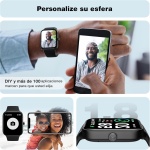 Reloj Inteligente Hombre con Llamadas y Voz de Alexa, 1.8" Smartwatch IP68 Reloj Deportivo Mujer con 100+ Modos Deportivos, Pulsera Actividad Pulsómetro/Monitor de Sueño/Podómetro para Android iOS - Imagen 5