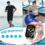 Reloj Inteligente Mujer, 1.85" Smartwatch Llamadas Bluetooth con Podómetro/Pulsómetro/Monitor de Sueño, 110+ Modos Deportivos Impermeable IP68 Pulsera Actividad para Android iOS, Oro Rosa - Imagen 7