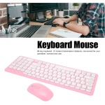 Cuifati Combo de Ratón y Teclado Inalámbrico, Teclado de Oficina de 96 Teclas Ligero, Combo de Ratón Ergonómico, para Ordenador Portátil Doméstico Mac PC (Rosa) - Imagen 7