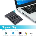 Teclado Numérico y Ratón, Combo de Teclado Numérico Inalámbrico y Mouse, 2.4Ghz 18 Teclas Mini Teclado Numérico Usb Inalámbrico Combo de Teclado y Mouse con Receptor Usb para Computadora Portátil, PC - Imagen 6