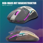 RedThunder K84 Juego de teclado y ratón inalámbricos para juegos, QWERTZ alemán, 75% de disposición TKL teclado y ratón ligero con 3200 DPI Honeycomb para PC, Mac Gamer - Imagen 5