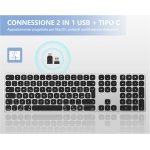 Teclado inalámbrico para Mac, receptor USB y tipo C, retroiluminado, recargable, ultrafino, diseño AZERTY francés, compatible con Apple iMac, MacBook Pro/Air, Mac Pro, Mac Mini, color negro y gris - Imagen 3