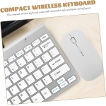 KOMBIUDA 1 Juego Juego De Teclado y Mouse Inalámbricos Teclado Ergonómico para Computadora Mini Ratones Inalámbricos Pequeño Teclado Inalámbrico Teclado con Vistoso Enchufar Abdominales - Imagen 4