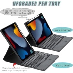 Funda Magnético Rotación de 360 Grados con Trackpad Teclado iPad Pro 11 Pulgada (4ª 3ª 2ª 1ª Gen), Español Ñ Teclado Desmontable Inalámbrico con Portalápices y Ratón Bluetooth Recargable, Verde Oscuro - Imagen 3
