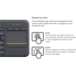 Logitech K400 Teclado Táctil Inalámbrico Plus para TV con un Control Multimedia y Panel Táctil, Disposición QWERTY Inglés Reino Unido - Negro - Imagen 5