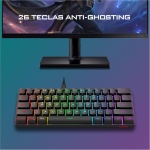 RedThunder Teclado Mecánico Alámbrico Gaming 60%,Retroiluminación RGB Dinámica,Ratón Celular Ligero de 7200 dpi,Teclado Ultra-Compacto 62 Teclas Anti-ghosting,Disposición QWERTY ES,para PC/PS5/Xbox - Imagen 7