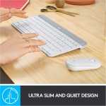 Logitech Slim Wireless Combo MK470 - Keyboard and mouse set - wireless - 2.4 GHz - QWERTY - UK - off-white - Imagen 3