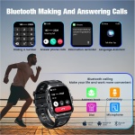 Reloj Inteligente Hombre Smartwatch con Llamadas: 2.0"Smart Watch 3ATM Impermeable Podómetro Pulsometro Sueño Presion Arterial 123 Modos Pulsera Actividad Reloj Deportivo Hombre para Android iOS - Imagen 4