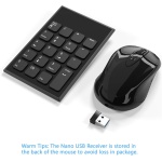 Yeemie Pro Teclado Numérico y ratón Combo, 2.4G Teclado Numérico y Mouse USB Ultradelgado Portátil para Computadora Portátil, Computadora de Escritorio, PC, Solo un Receptor USB - Imagen 7