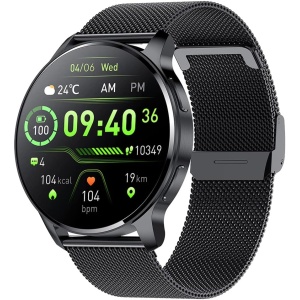 Reloj Inteligente Hombre Mujer con Llamadas Smartwatch con 360*360 Resolución IP67 Impermeable Ritmo Cardíaco SpO2 Presión Arterial APP Recordatorio de Notificación Compatible con iPhone Android