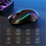 Redragon Combinación de teclado y ratón para videojuegos BS136, 75% K628, teclado mecánico RGB inalámbrico trimodo y paquete de ratón para juegos de 8000 DPI - Imagen 3