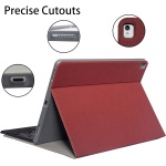 HEUCYL Funda con Teclado para iPad Pro 12,9 Pulgadas 2017/2015 (Antigua, 2 ª & 1 ª Generación) Funda Delgada con Teclado Español Ñ Bluetooth Desmontable con Portalápices Y Ratón Integrados,Rojo - Imagen 7