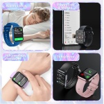 PTHTECHUS Smartwatch, Reloj Inteligente Niño Niña - IP68 Impermeable Smartwatch Fitness 1,83" Pantalla Táctil Reloj Deportivo, con 37 Modos Deporte, Sueño, Podómetro, Reloj Deportivo para iOS Android - Imagen 4