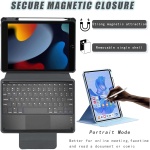Funda Magnético Rotación de 360 Grados con Trackpad Teclado iPad Pro 11 Pulgada (4ª 3ª 2ª 1ª Gen), Español Ñ Teclado Desmontable Inalámbrico con Portalápices y Ratón Bluetooth Recargable, Verde Oscuro - Imagen 2