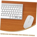 KOMBIUDA 1 Juego Juego De Teclado y Mouse Inalámbricos Teclado Ergonómico para Computadora Mini Ratones Inalámbricos Pequeño Teclado Inalámbrico Teclado con Vistoso Enchufar Abdominales - Imagen 6