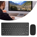 Teclado Inalámbrico de 2,4G Y 78 Teclas, Juego de Teclado Y Ratón con Botones de Ratón de 4 Teclas, Juego de Teclado Pequeño para Ordenador Portátil(Negro) - Imagen 4