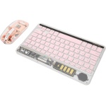Combinación de Ratón y Teclado Inalámbrico, Combinación de Ratón y Teclado con Retroiluminación para Teléfono Móvil (Pink) - Imagen 2
