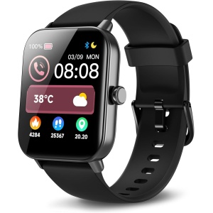 Reloj Inteligente Hombre Llamadas Bluetooth y Alexa, 1.8" Smartwatch Hombre SpO2/Frecuencia Cardíaca/Sueño, Contador Calorías/Pasos/Distancia, 100 Modos Deportivos, IP68 Regalo Hombre para Android iOS