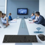 Juego de teclado y ratón inalámbricos, teclado inalámbrico con ratón 2,4 G, diseño redondo para ordenador - Imagen 5