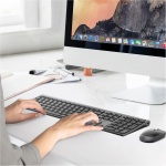 iClever Juego de teclado y ratón inalámbricos 2.4G, USB-C recargable, tamaño original, delgado, delgado y resistente para Windows 7/8/10, Mac OS - Imagen 7
