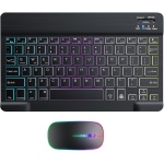 Teclas de teclado inalámbrico, teclado y ratón inalámbrico,Teclado retroiluminado de 7 colores con ratón | Accesorios electrónicos, teclados de ordenador para tabletas, portátiles, PC - Imagen 9
