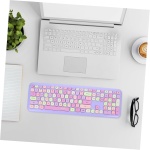 Gatuida 1 Juego Conjunto De Ratón De Teclado Control Inalámbrico Teclado USB Teclado del Ordenador Portátil Ratones y Teclado Inalambrico Oficina Abdominales Colocar Computadora - Imagen 4