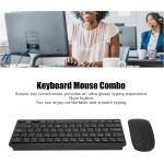 Combinación de Ratón y Teclado Inalámbrico 2.4G con Diseño Ergonómico, 3 Niveles dpi Ajustable, Botón Silencioso, Soporte de Amplio Rango para PC de Escritorio, Tabletas - Imagen 2