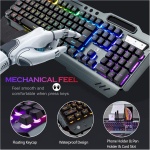 Hoopond Juego de Teclado inalámbrico para Juegos y ratón y Auriculares y Alfombrilla de ratón, 4 en 1,16 RGB retroiluminada Teclado Recargable, 7 Ratones retroiluminados y RGB Auriculares para Juegos - Imagen 4