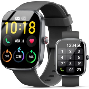Reloj Inteligente Hombre Mujer, 1.91" Smartwatch con Whatsapp Notificación y Llamadas Bluetooth, IP68 Pulsera Actividad con 100+ Modos Deportivos, Pulsómetro, SpO2, Monitor de Sueño para iOS Android