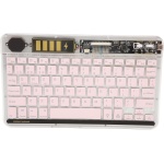 DAUZ Combinación de Teclado y Ratón, Práctica Combinación de Teclado y Ratón Inalámbrico Retroiluminado 2,4G (Rosa) - Imagen 3